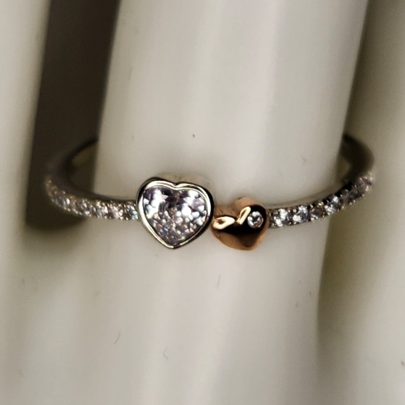 Jewelry - Sweetheart S925 Double Heart Band